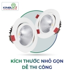 Đèn led âm trần chiếu rọi Opal 7W DLR-7SS-T90-V/TT/T Kingled chính hãng